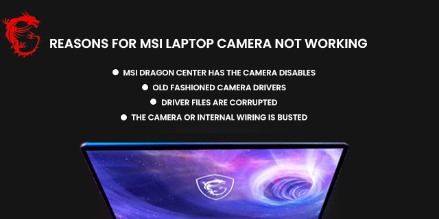 MSI Laptop Camera Not Working reasons